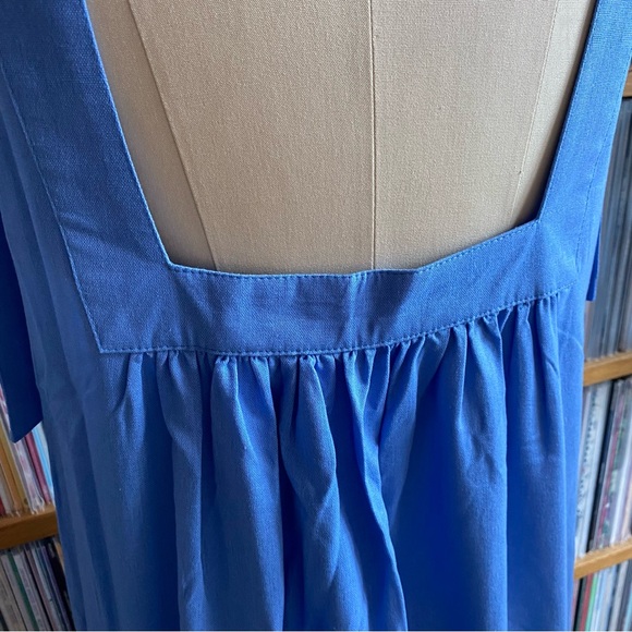 NWOT ETSY / NATURE BREEZE SHOP Ukrainian-made linen dress in periwinkle blue - S - Picture 3 of 6